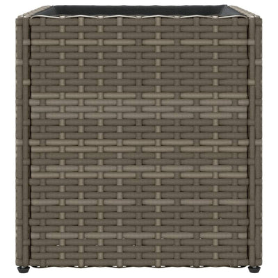 Pflanzkübel Grau 36x30x32 cm Poly Rattan