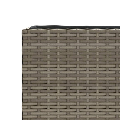 Pflanzkübel Grau 36x30x32 cm Poly Rattan