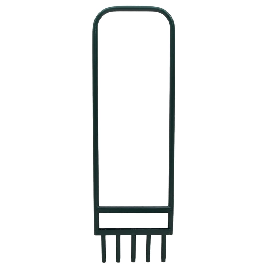Rasenlüfter mit 5 Hohlzinken Grün Pulverbeschichteter Stahl