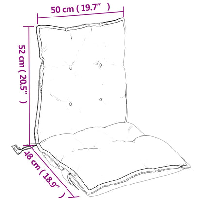 Niedriglehner-Auflagen 6 Stk. Anthrazit Oxford-Gewebe