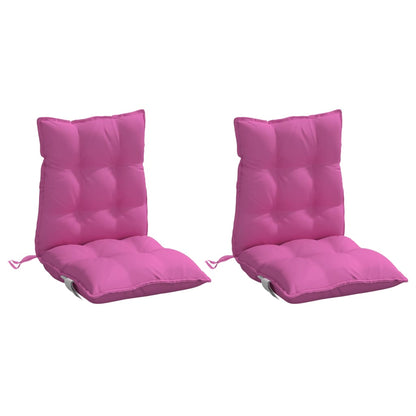 Niedriglehner-Auflagen 2 Stk. Rosa Oxford-Gewebe