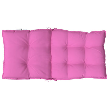 Niedriglehner-Auflagen 2 Stk. Rosa Oxford-Gewebe