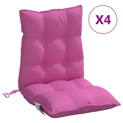 Niedriglehner-Auflagen 4 Stk. Rosa Oxford-Gewebe