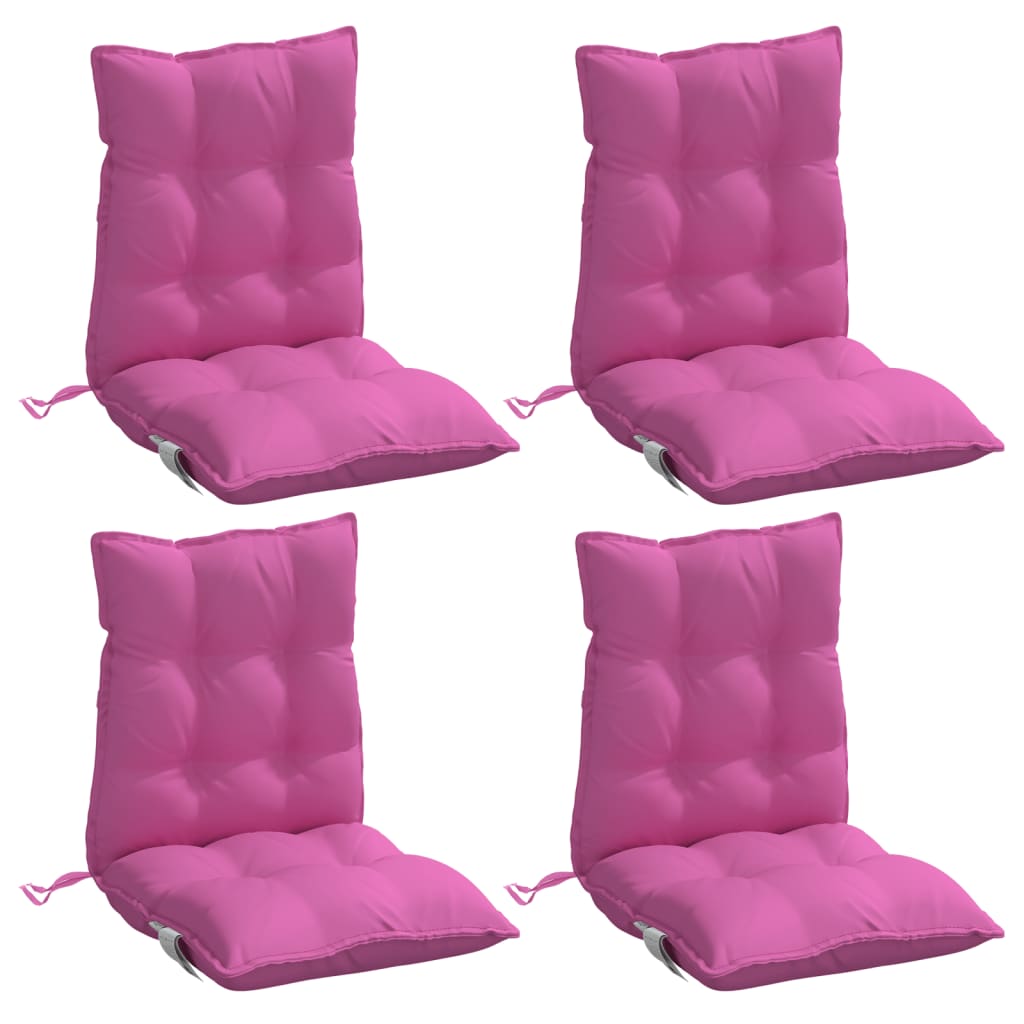 Niedriglehner-Auflagen 4 Stk. Rosa Oxford-Gewebe