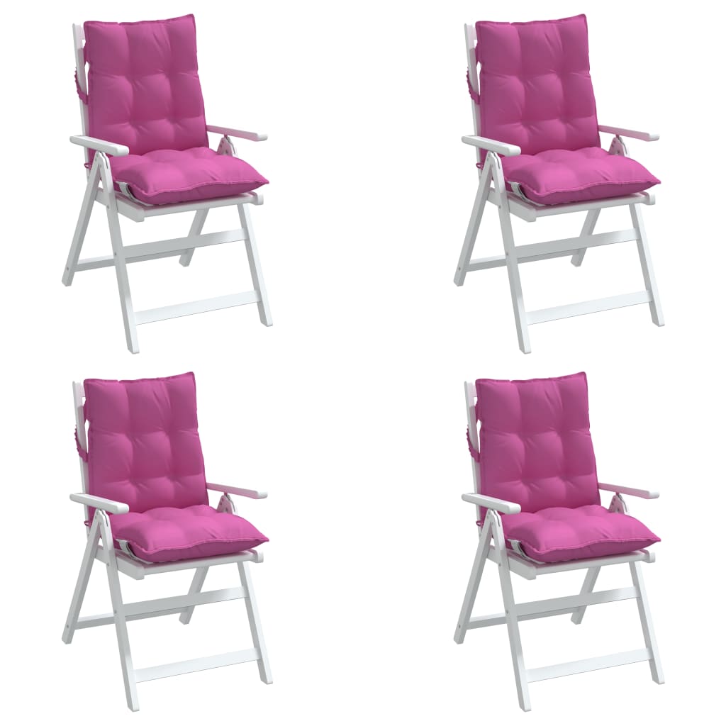 Niedriglehner-Auflagen 4 Stk. Rosa Oxford-Gewebe