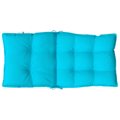 Cuscini per sedia con schienale basso, 2 pezzi, tessuto Oxford turchese