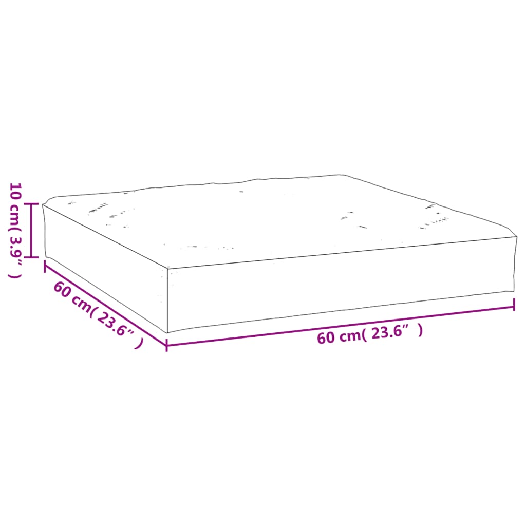 Palettenkissen Blattmuster 60x60x10 cm Oxford-Gewebe