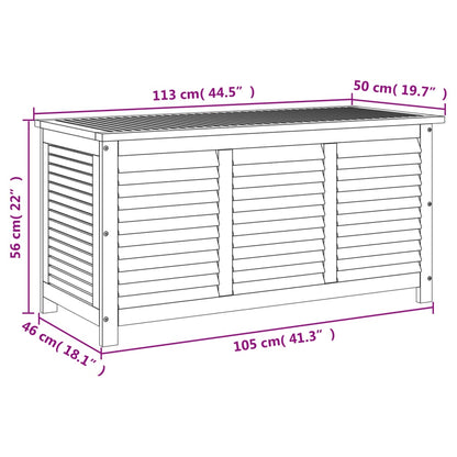 Gartenbox mit Lüftungsschlitzen 113x50x56 cm Massivholz Akazie