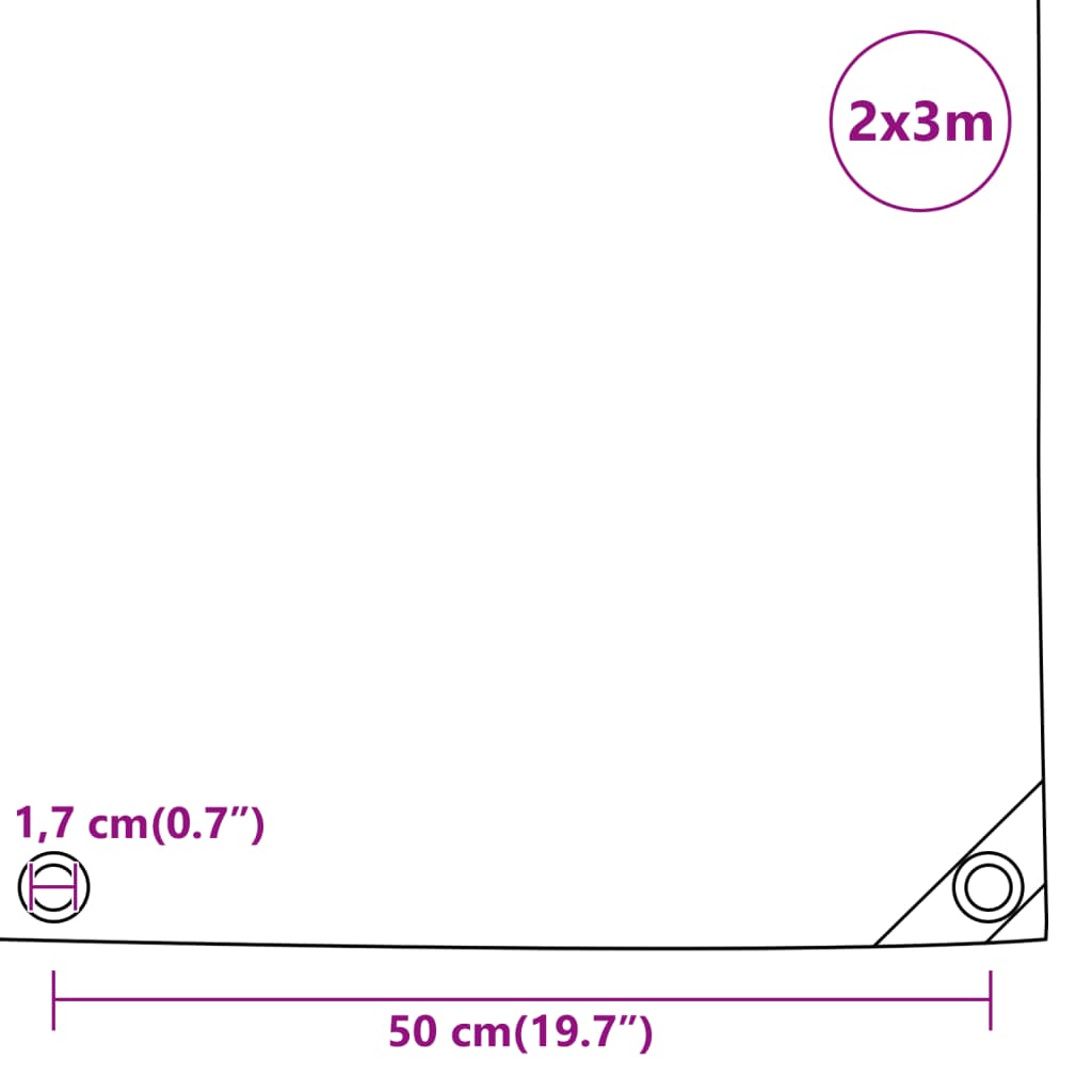 Abdeckplane Anthrazit 2x3 m 650 g/m²