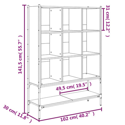 Bücherregal Sonoma-Eiche 102x30x141,5 cm Holzwerkstoff