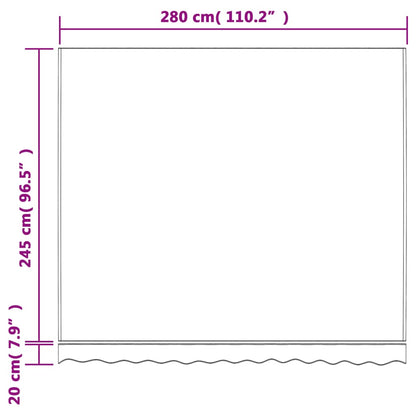 Markisenbespannung Rot und Weiß Gestreift 3x2,5 m