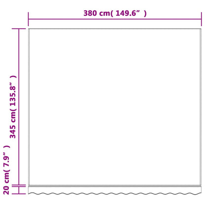 Markisenbespannung Rot und Weiß Gestreift 4x3,5 m