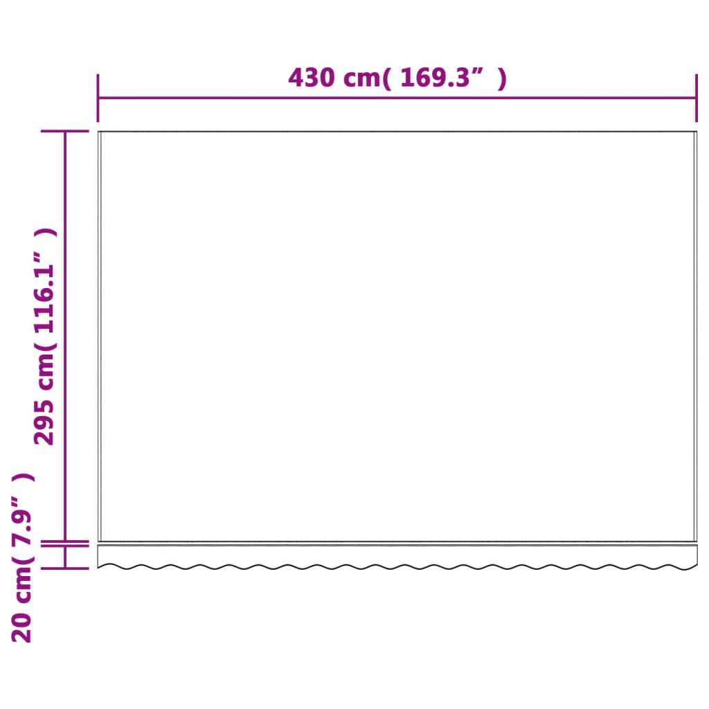 Markisenbespannung Rot und Weiß Gestreift 4,5x3 m