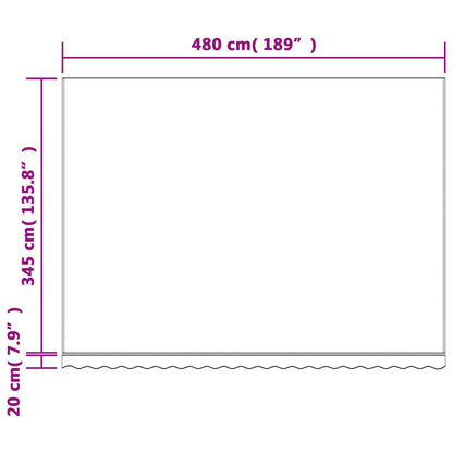 Markisenbespannung Rot und Weiß Gestreift 5x3,5 m