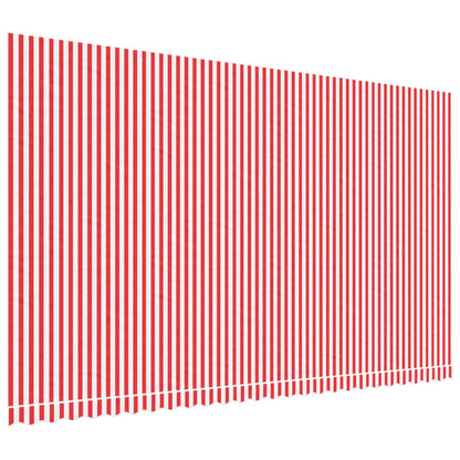 Markisenbespannung Rot und Weiß Gestreift 6x3,5 m