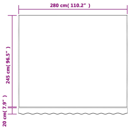 Markisenbespannung Mehrfarbig Gestreift 3x2,5 m