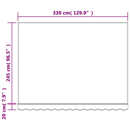 Markisenbespannung Mehrfarbig Gestreift 3,5x2,5 m