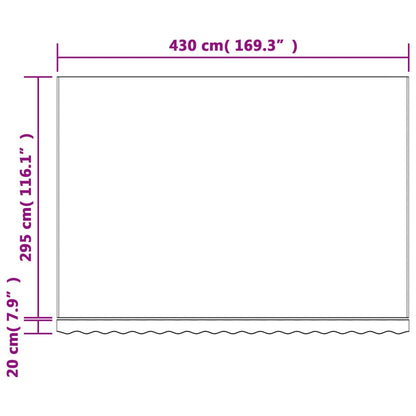 Markisenbespannung Mehrfarbig Gestreift 4,5x3 m