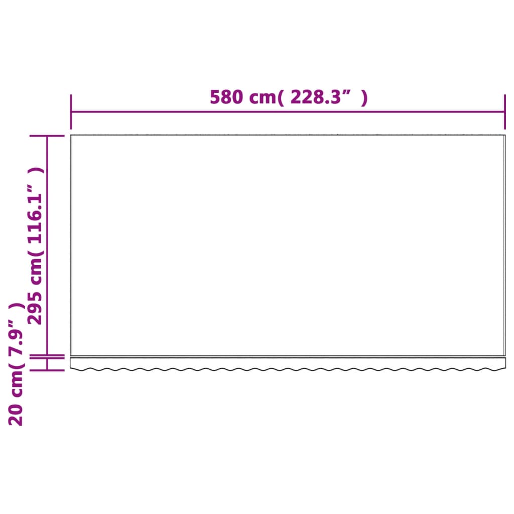 Markisenbespannung Mehrfarbig Gestreift 6x3 m