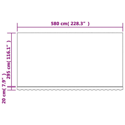 Markisenbespannung Mehrfarbig Gestreift 6x3 m