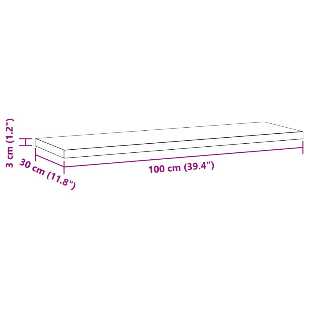 Wandregale 2 Stk. 100x30x3 cm Silbern Edelstahl