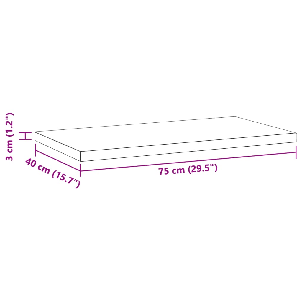 Wandregale 2 Stk. 75x40x3 cm Silbern Edelstahl