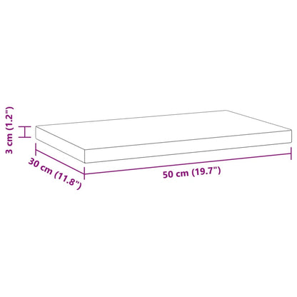 Wandregale 2 Stk. 50x30x3 cm Silbern Edelstahl