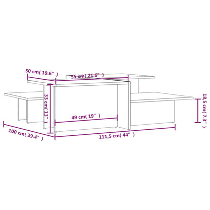 Couchtische 2 Stk. Grau Sonoma Holzwerkstoff