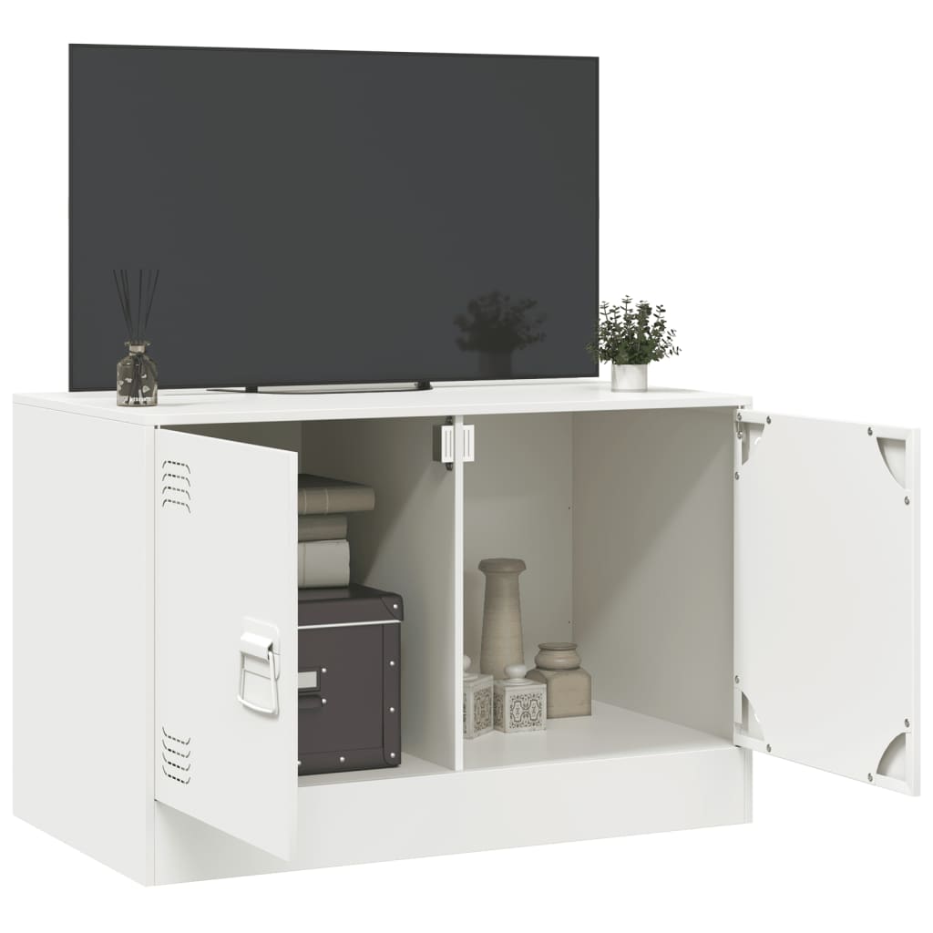 TV-Schrank Weiß 67x39x44 cm Stahl