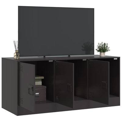 TV-Schrank Schwarz 99x39x44 cm Stahl