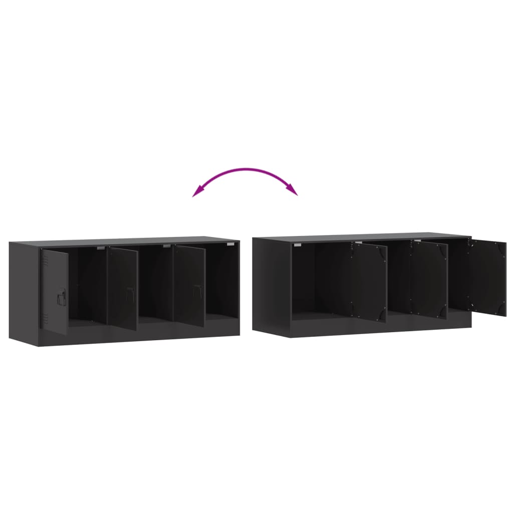 TV-Schrank Schwarz 99x39x44 cm Stahl