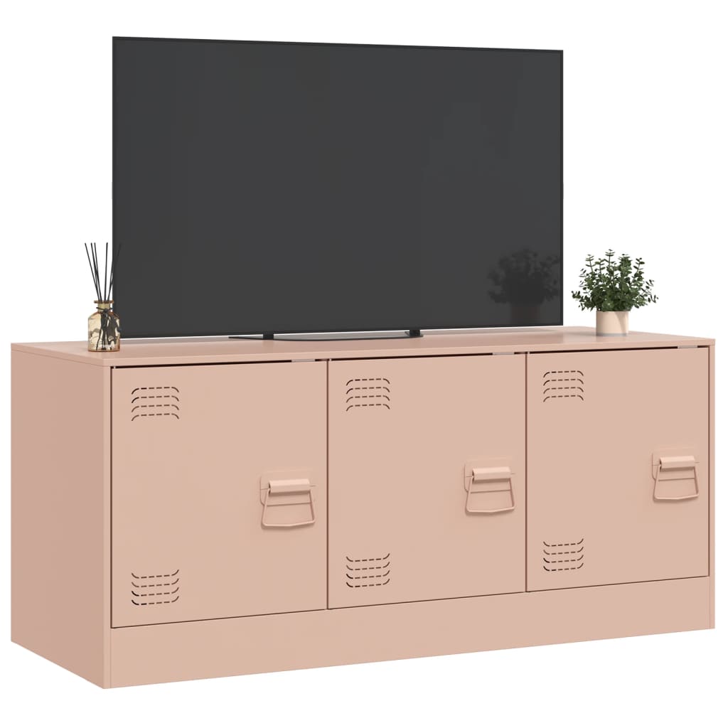 TV-Schrank Rosa 99x39x44 cm Stahl