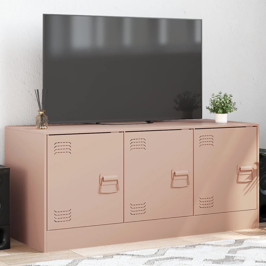 TV-Schrank Rosa 99x39x44 cm Stahl