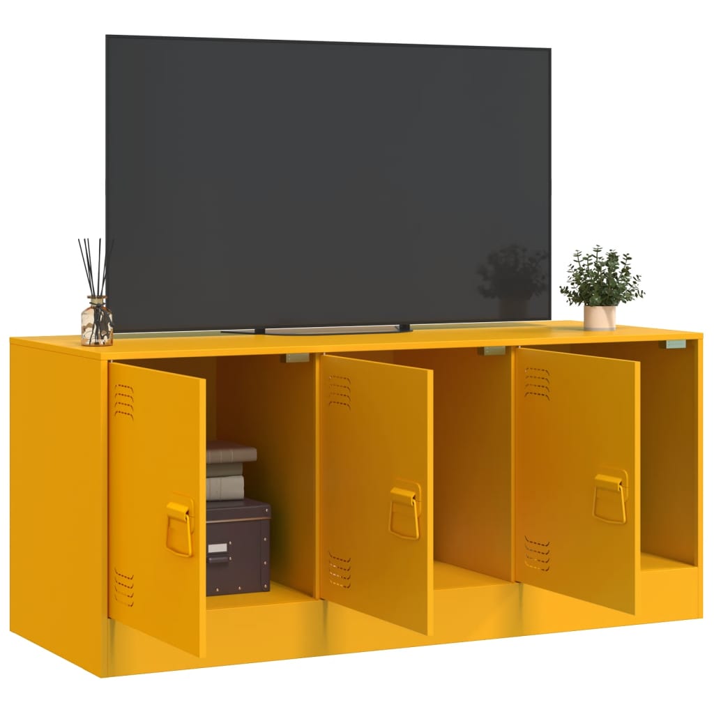 TV-Schrank Senfgelb 99x39x44 cm Stahl