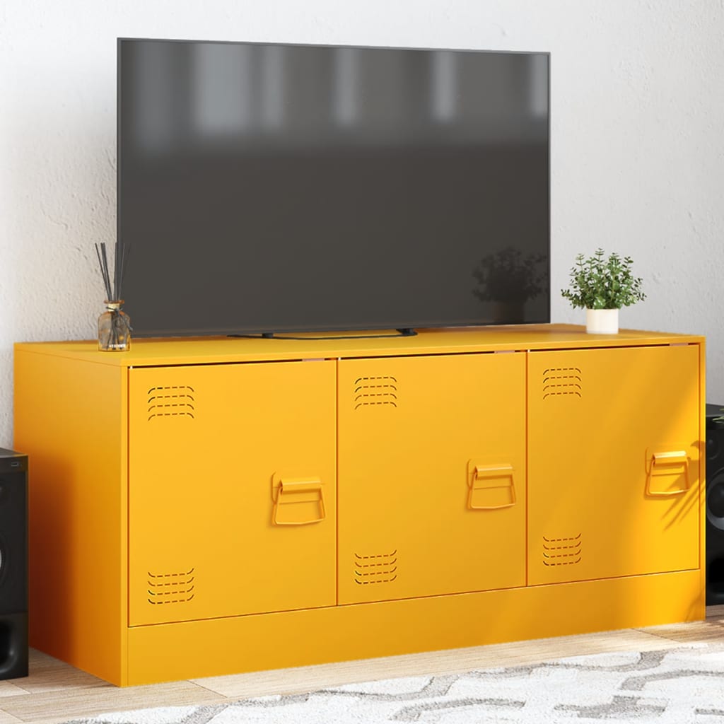 TV-Schrank Senfgelb 99x39x44 cm Stahl