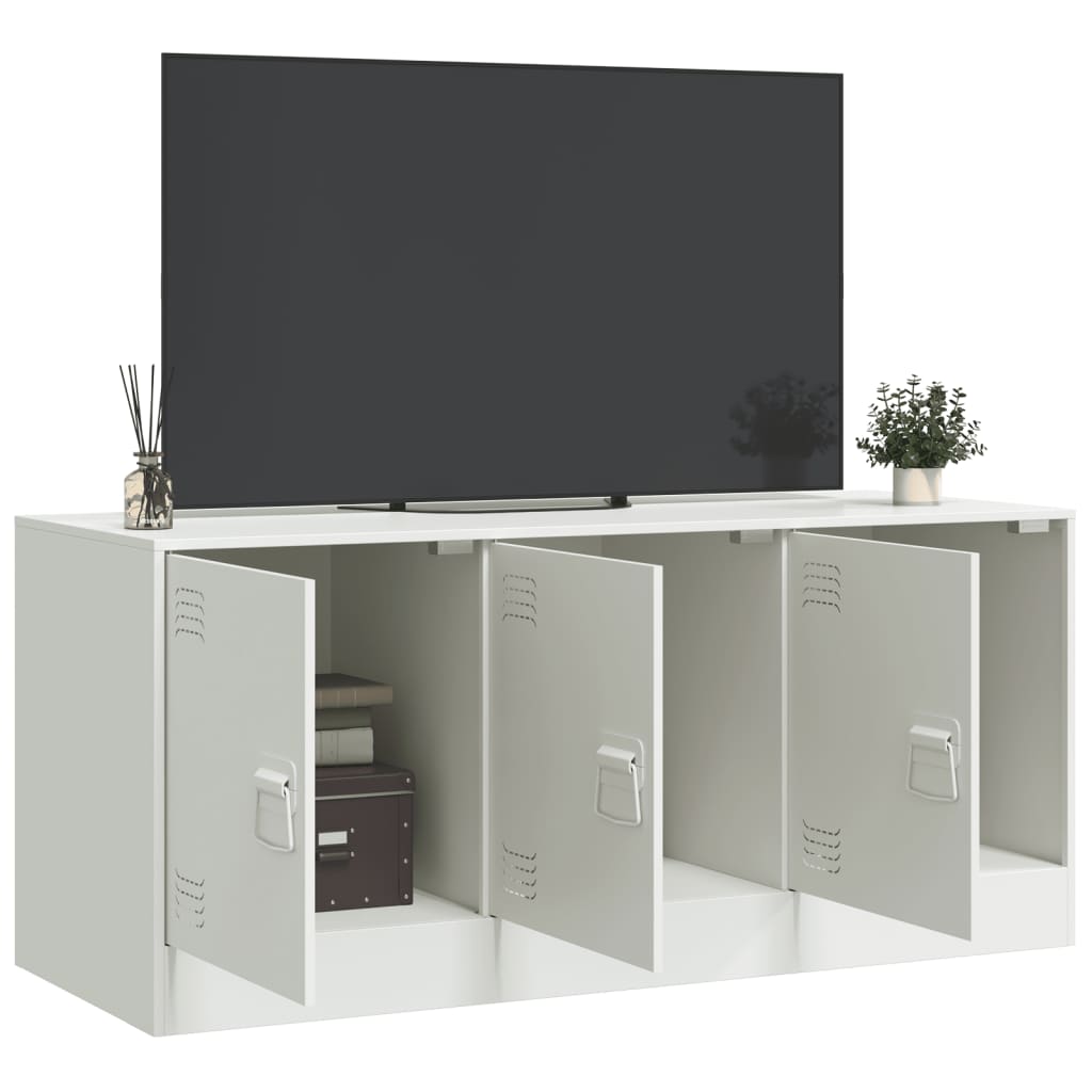 TV-Schrank Weiß 99x39x44 cm Stahl