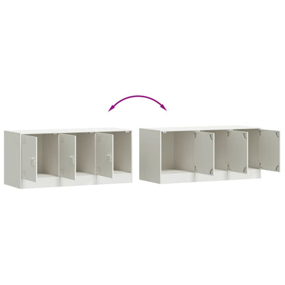 TV-Schrank Weiß 99x39x44 cm Stahl