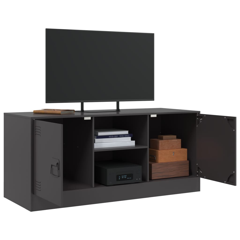 TV-Schrank Schwarz 99x39x44 cm Stahl