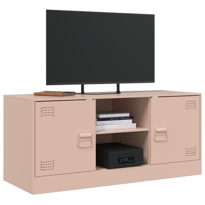 TV-Schrank Rosa 99x39x44 cm Stahl