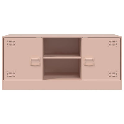 TV-Schrank Rosa 99x39x44 cm Stahl