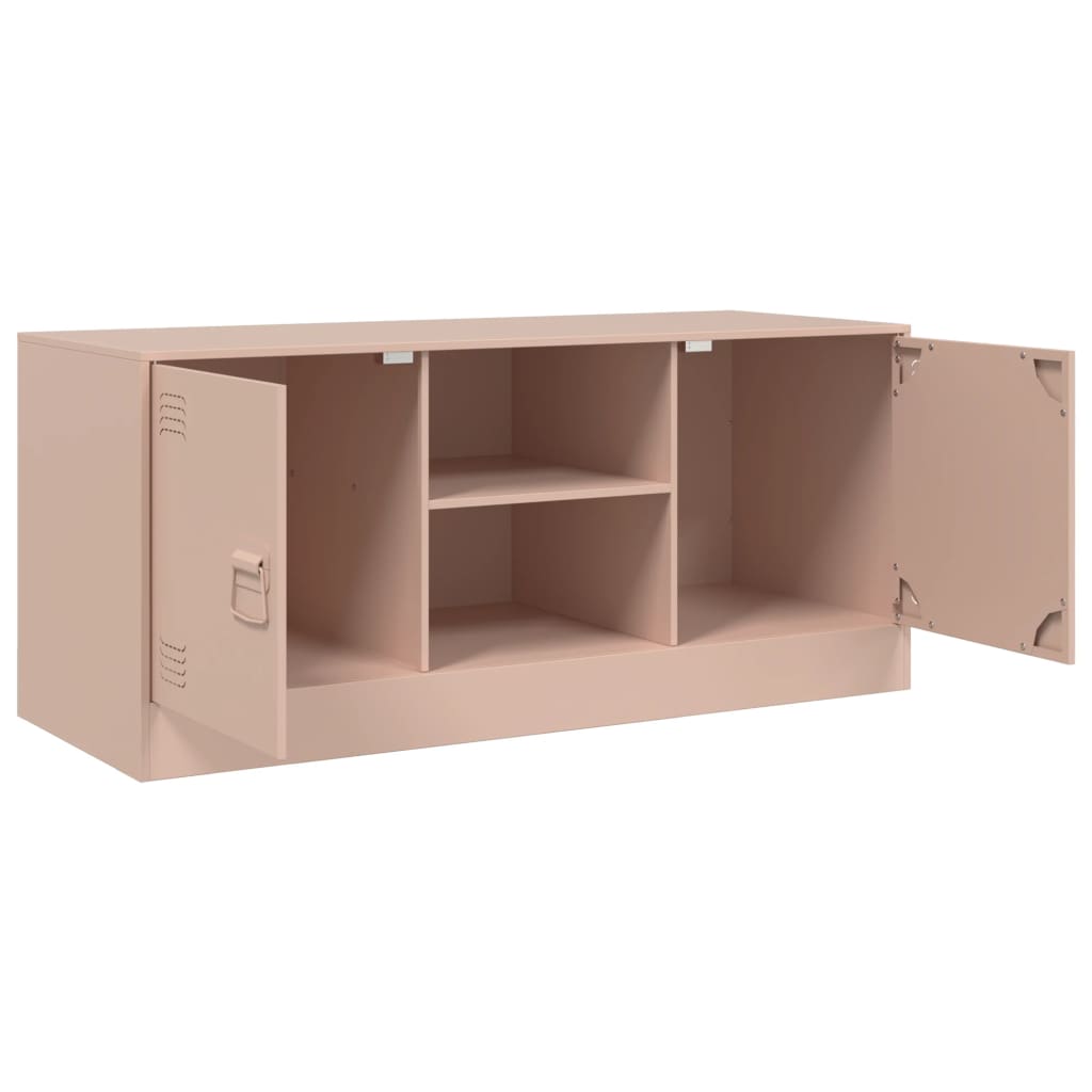 TV-Schrank Rosa 99x39x44 cm Stahl