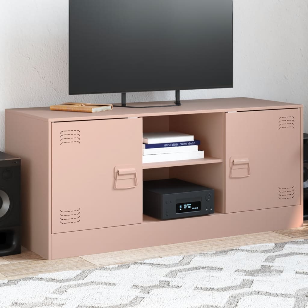 TV-Schrank Rosa 99x39x44 cm Stahl