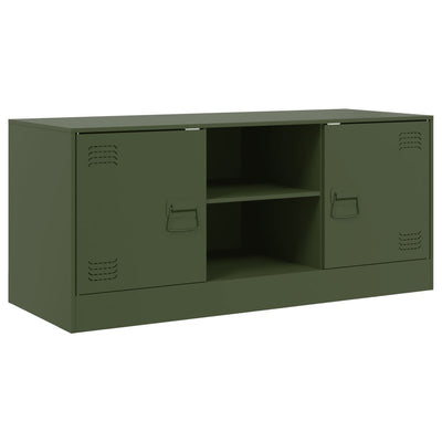 TV-Schrank Olivgrün 99x39x44 cm Stahl