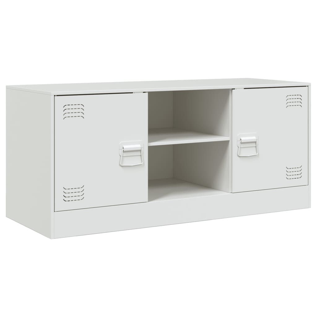 TV-Schrank Weiß 99x39x44 cm Stahl