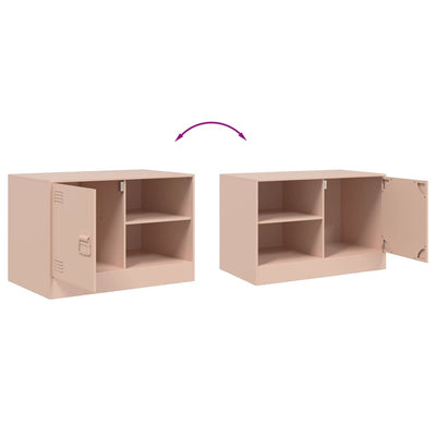 TV-Schrank Rosa 67x39x44 cm Stahl