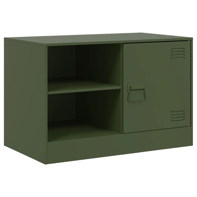 TV-Schrank Olivgrün 67x39x44 cm Stahl