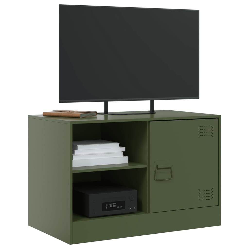 TV-Schrank Olivgrün 67x39x44 cm Stahl