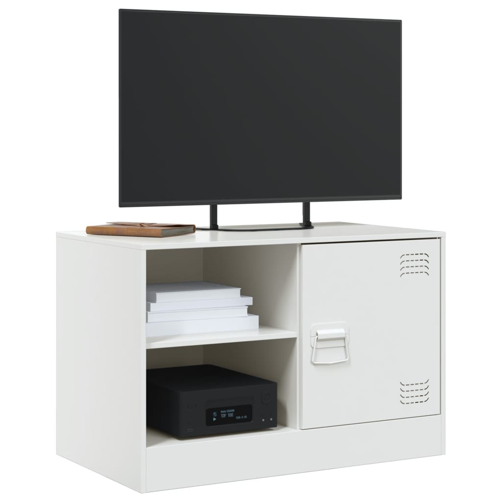 TV-Schrank Weiß 67x39x44 cm Stahl