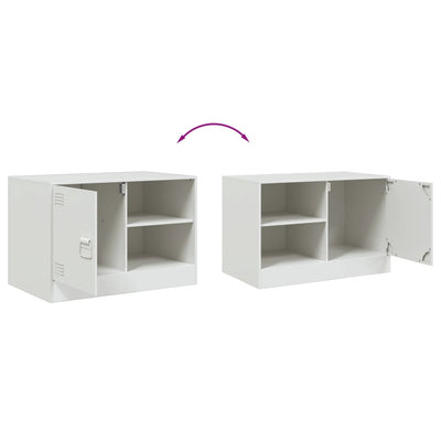 TV-Schrank Weiß 67x39x44 cm Stahl