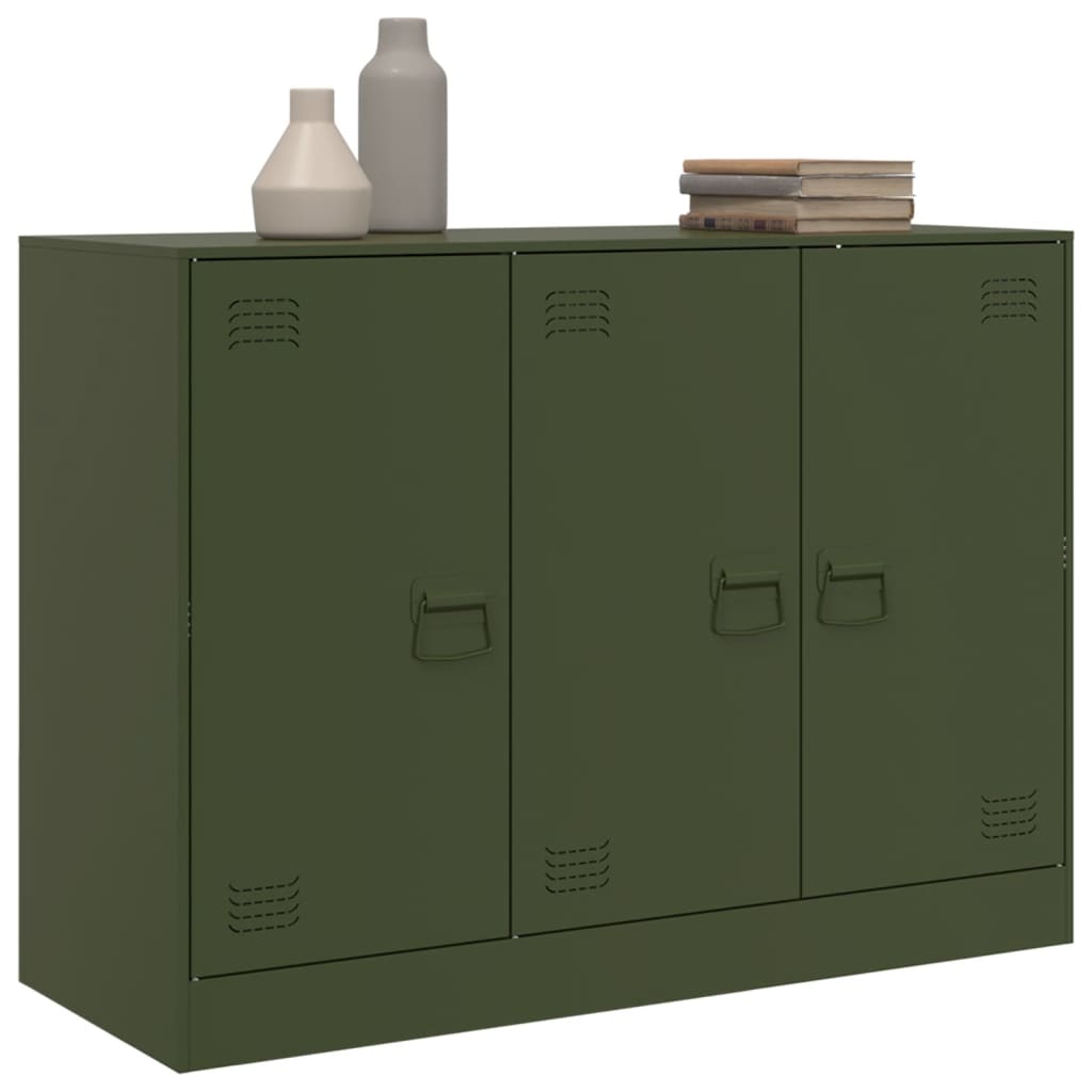 Sideboard Olivgrün 99x39x73 cm Stahl